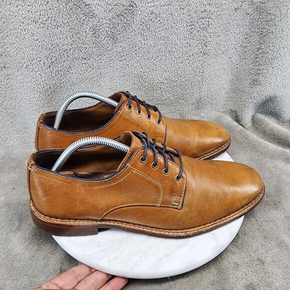 Johnston & Murphy Shoes Mens SIze 9.5 Brown Leather Lace Up Oxford *GUC* main image 9